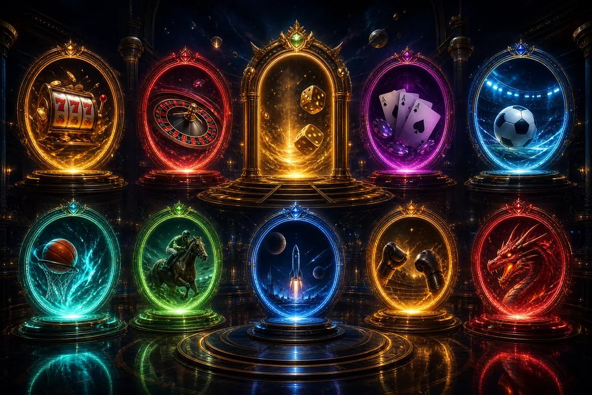 Lobi permainan Megajudi303 dengan portal kategori slot, casino, poker, dan olahraga